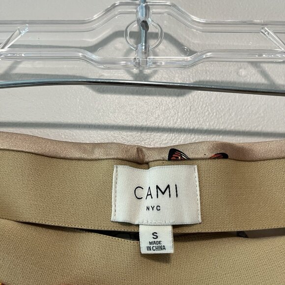 CAMI NYC Aviva Butterfly-Print Silk Charmeuse Mini Skirt In Beige Size Small - Picture 4 of 8